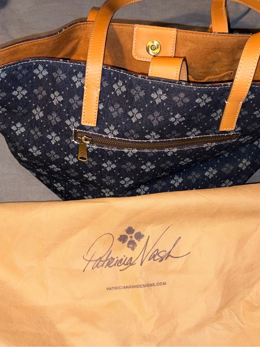 Patricia Nash Denim Marconia Tote-New without tags, Dust bag included